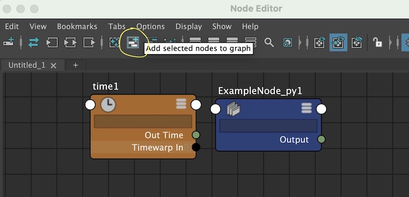 maya node editor add node button