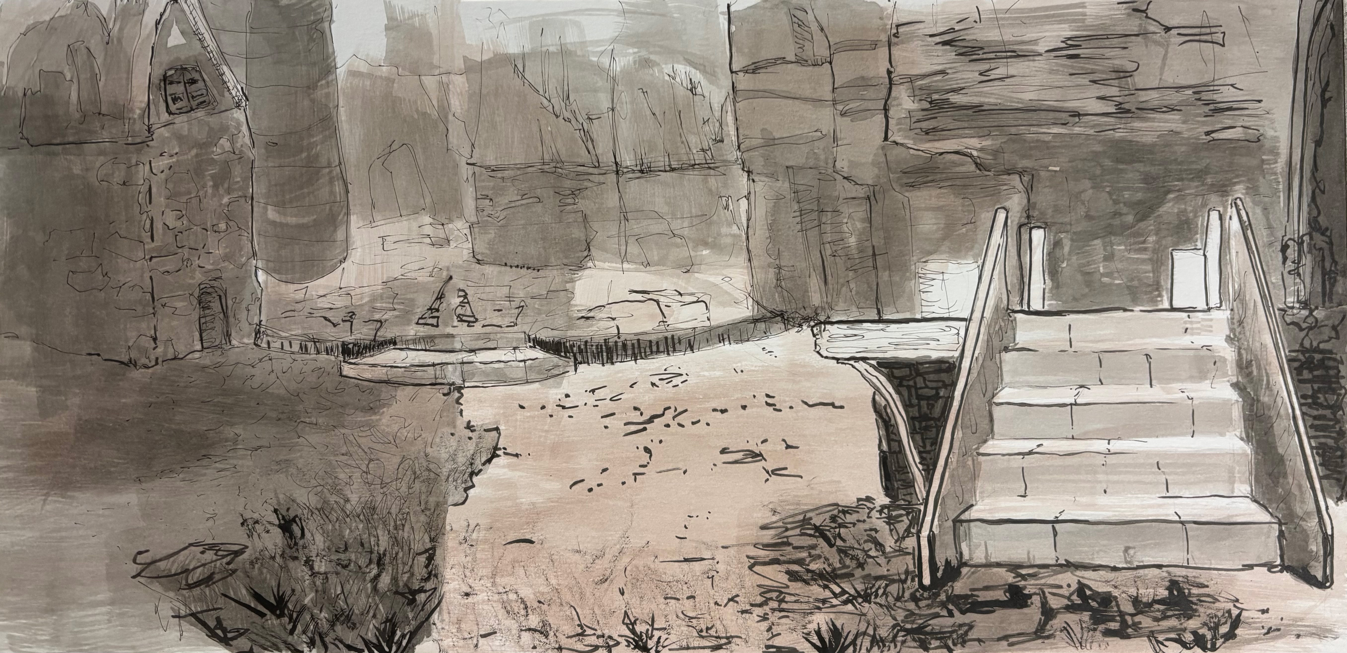 hand-drawn background for a short film