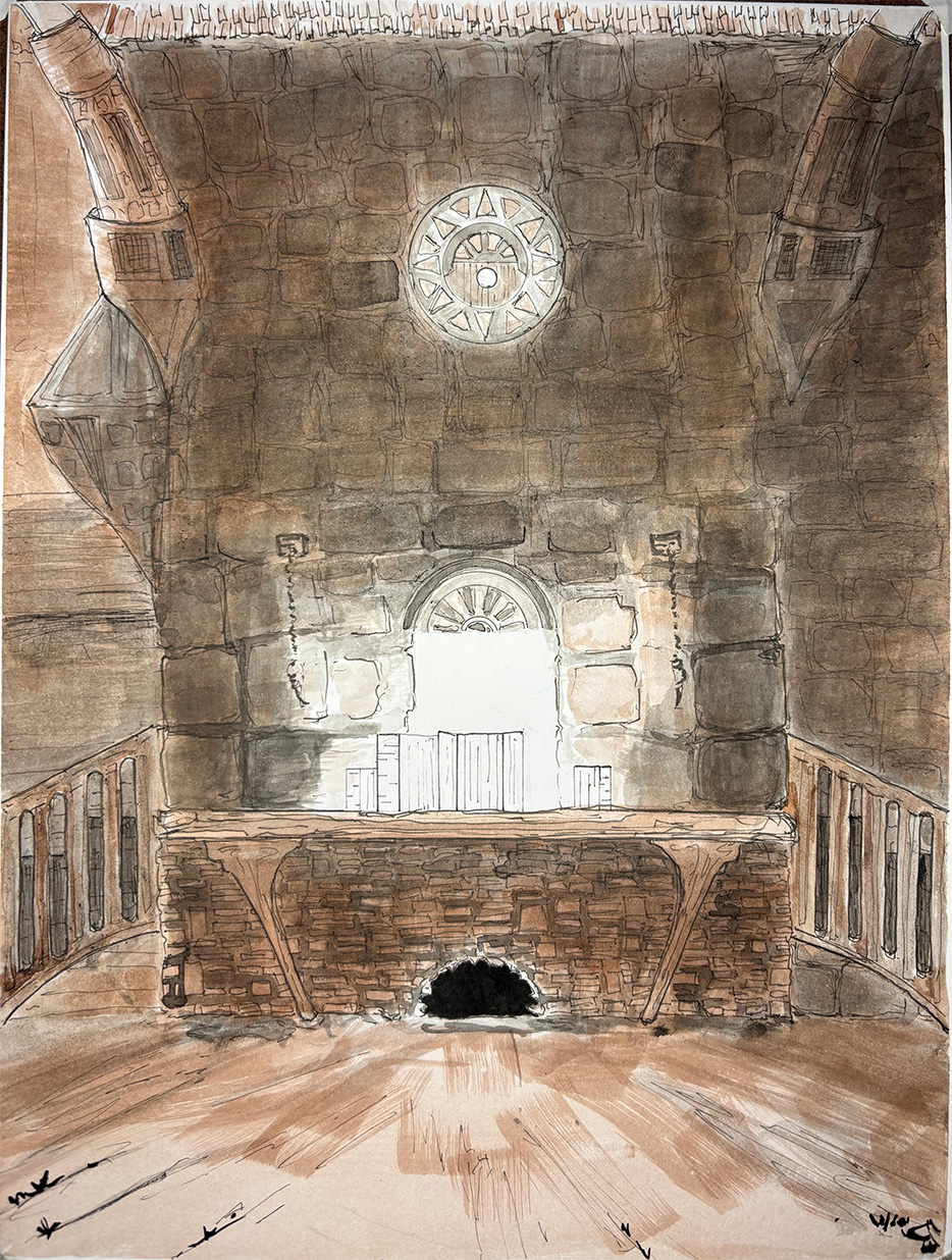 hand-drawn background for a short film